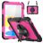 Mobigear SureGrip Xtreme iPad 11 (2025) Hülle Kunststoff,Silikon Backcover + Schulterträger + Ständer - Schwarz / Pink