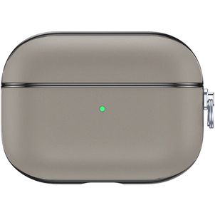 Valenta Snap Apple AirPods Pro 1 Hülle Echtes Leder - Grau