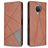 Mobigear Rhombus Slim Nokia G20 Hülle Klapphülle - Braun
