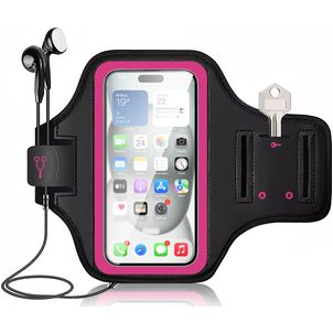 Mobigear Go Active Handyhalterung Joggen Huawei Y7 (2019) Sporthülle Neopren Sportarmband - Pink