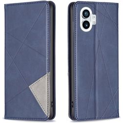 Mobigear Rhombus Slim Nothing Phone (1) Hülle Klapphülle - Blau