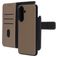Mobiparts Samsung Galaxy A57 Hülle Echtleder 2in1 Klapphülle (herausnehmbar) Portemonnaie - Taupe