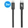 Mobigear Nylon USB-C auf Apple Lightning Kabel MFI 3 m - Schwarz