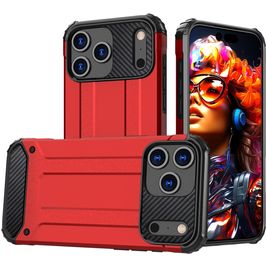Mobigear Outdoor iPhone 17 Pro Max Hülle Hardcase Backcover Stoßfest - Rot