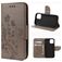 Mobigear Flowers iPhone 12 Hülle Klapphülle Geldbörse - Grau Mobigear Flowers iPhone 12 Hülle Klapphülle Geldbörse - Grau