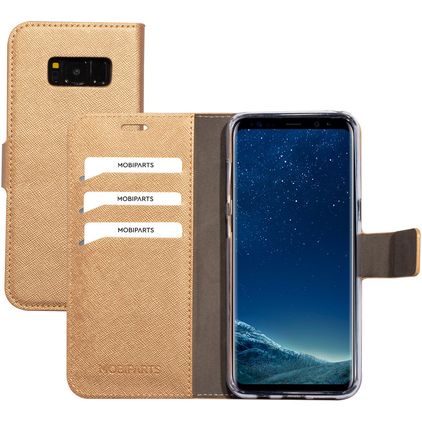 Mobiparts Saffiano Wallet Samsung Galaxy S8 Hülle Klapphülle Geldbörse - Copper