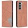 Mobigear Rhombus Slim Motorola Moto G200 5G Hülle Klapphülle - Braun