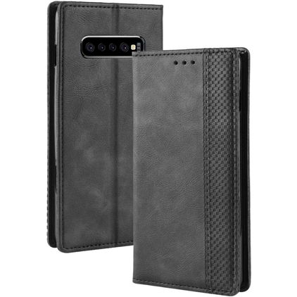 Mobigear Sensation Samsung Galaxy S10 Plus Hülle Klapphülle Geldbörse - Schwarz