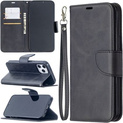 Mobigear Excellent iPhone 12 Pro Max Hülle Klapphülle Geldbörse - Schwarz