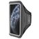 Mobiparts Comfort Fit Handyhalterung Joggen iPhone 11 Pro Sporthülle Neopren Sportarmband - Schwarz