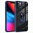 Mobigear Crystal Ring iPhone 14 Hülle Hardcase Backcover mit Ringhalter - Transparent / Blau