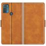 Mobigear Slim Magnet Motorola Moto G50 Hülle Klapphülle Geldbörse - Cognac