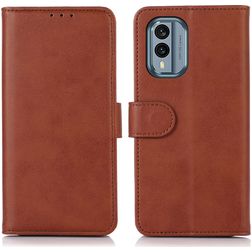 Mobigear Wallet Nokia X30 Hülle Klapphülle Geldbörse - Braun