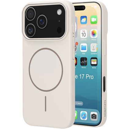 Mobiparts Slim Line iPhone 17 Pro MagSafe Hardcase Backcover - Off White