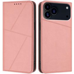 Mobigear Frosted Flip iPhone 17 Pro Hülle Klapphülle Geldbörse - Pink