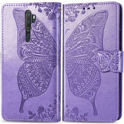 Mobigear Butterfly OPPO A9 (2020) Hülle Klapphülle Geldbörse - Lila
