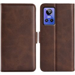 Mobigear Slim Magnet Realme GT Neo 3 Hülle Klapphülle Geldbörse - Braun