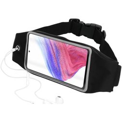 Mobiparts Comfort Fit Belt Handyhalterung Joggen Samsung Galaxy A53 Sporthülle Neopren Gürtel - Schwarz