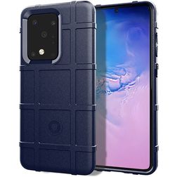 Mobigear Rugged Shield Samsung Galaxy Note 20 Hülle Flexibles TPU Backcover Stoßfest - Blau