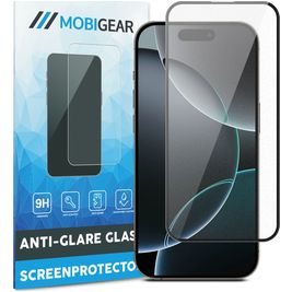 Mobigear Premium iPhone 16 Pro Panzerglas Gehärtetes Glas Displayschutz Anti-Glare - Hüllenfreundlich - Schwarz