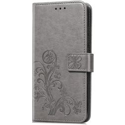 Mobigear Clover Huawei P40 Hülle Klapphülle Geldbörse - Grau