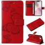 Mobigear Butterfly iPhone 16e Hülle Klapphülle Geldbörse - Rot
