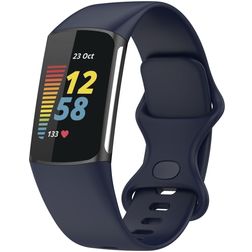 Mobigear Sport Dual Silikon Fitbit Charge 5 Armband Drückerschließe - Dunkelblau