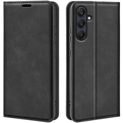 Mobigear Retro Slim Samsung Galaxy A26 Hülle Klapphülle Geldbörse - Schwarz