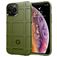 Mobigear Rugged Shield iPhone 12 Hülle Flexibles TPU Backcover Stoßfest - Grün