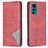 Mobigear Rhombus Slim Motorola Moto G22 Hülle Klapphülle - Rot