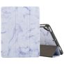 Mobigear Tri-Fold Marble iPad 6 (2018) Hülle Klapphülle + Stifthalter - Lila