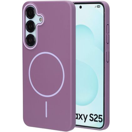 Mobiparts Slim Line Samsung Galaxy S25 MagSafe Hülle Hardcase Backcover - Imperial Purple