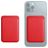 Mobigear Wallet Kartenetui - 3 Karten - MagSafe Kompatibel - Rot