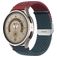 Mobigear Braided Dual Nylon Smartwatch Armband Klappschließe - 20-mm-Universalanschluss - Blau / Rot