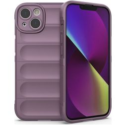 Mobigear Bumpy iPhone 14 Hülle Flexibles TPU Backcover - Lila