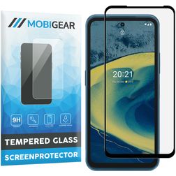 Mobigear Premium Nokia XR20 Panzerglas Gehärtetes Glas Displayschutz - Hüllenfreundlich - Schwarz
