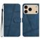 Mobigear Stitch iPhone 17 Pro Hülle Klapphülle Geldbörse - Blau