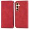 Mobigear Retro Slim Samsung Galaxy S25 Hülle Klapphülle Geldbörse - Rot
