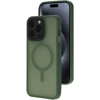 Mobiparts Hardcover iPhone 15 Pro Max MagSafe Hülle Hardcase Backcover - Satin Green