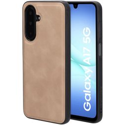 Mobiparts Classic Samsung Galaxy A17 MagSafe TPU / Kunstleder Backcover - Moonstone Beige