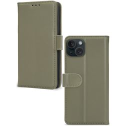 Mobilize Premium Gelly Wallet iPhone 15 Plus Hülle Klapphülle Geldbörse - Grün