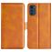 Mobigear Slim Magnet Motorola Moto E32s Hülle Klapphülle Geldbörse - Cognac