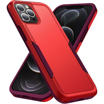 Mobigear Heavy Armor iPhone 14 Pro Max Hülle Hardcase Backcover Stoßfest - Rot