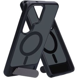 Mobiparts Hardcover Samsung Galaxy S26 Ultra MagSafe Hülle Hardcase Backcover mit Ständer - Satin Black