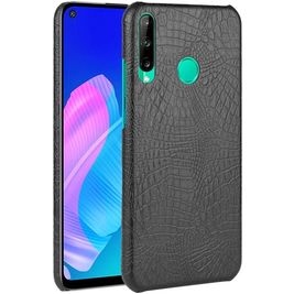 Mobigear Croco Huawei P40 Lite E Hülle Hardcase Backcover - Schwarz