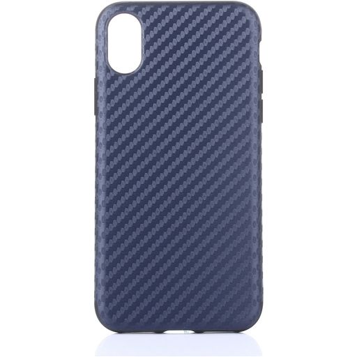Mobigear Racing iPhone XS Max Hülle Flexibles TPU Backcover - Blau