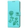 Mobigear Roses Xiaomi Redmi Note 9S Hülle Klapphülle Geldbörse - Türkis