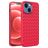 Mobigear Woven iPhone 14 Plus Hülle Flexibles TPU Backcover - Rot