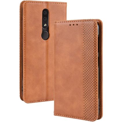 Mobigear Sensation Nokia 4.2 Hülle Klapphülle Geldbörse - Cognac