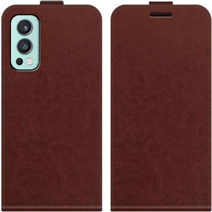 Mobigear OnePlus Nord 2 Hülle Flipcase - Braun
